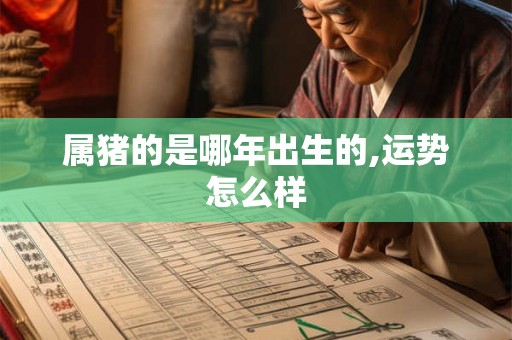 属猪的是哪年出生的,运势怎么样