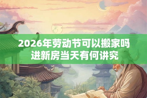 2026年劳动节可以搬家吗 进新房当天有何讲究 2026年劳动节可以搬家吗 进新房当天有何讲究