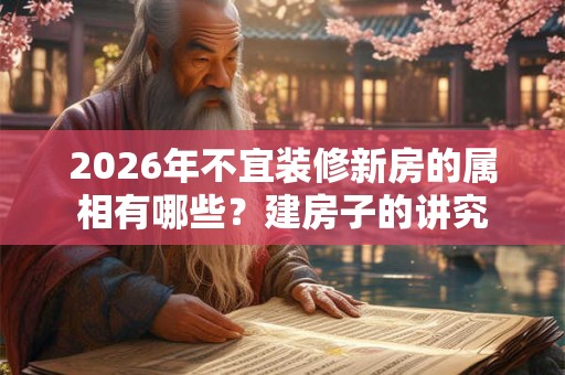 2026年不宜装修新房的属相有哪些？建房子的讲究