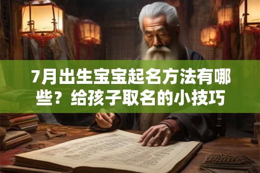 7月出生宝宝起名方法有哪些？给孩子取名的小技巧