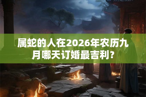 属蛇的人在2026年农历九月哪天订婚最吉利? 属蛇的人在2026年农历九月哪天订婚最吉利?