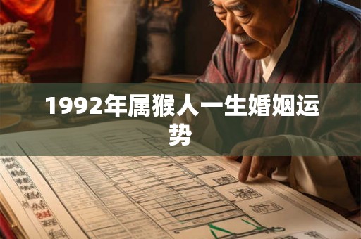 1992年属猴人一生婚姻运势