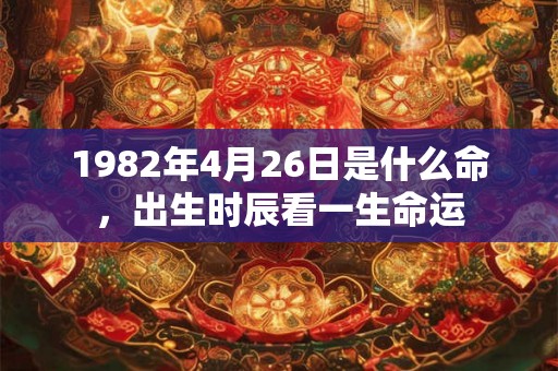1982年4月26日是什么命,出生时辰看一生命运 1982年4月26日是什么命,出生时辰看一生命运
