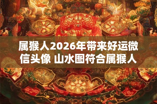 属猴人2026年带来好运微信头像 山水图符合属猴人气质