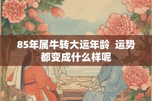 85年属牛转大运年龄  运势都变成什么样呢