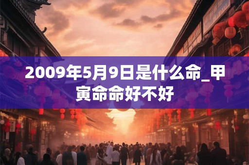 2009年5月9日是什么命_甲寅命命好不好