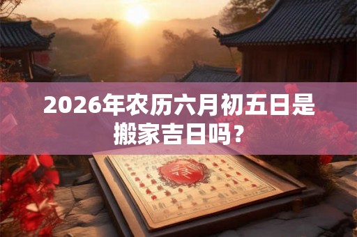 2026年农历六月初五日是搬家吉日吗？