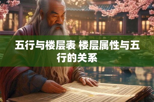 五行与楼层表 楼层属性与五行的关系