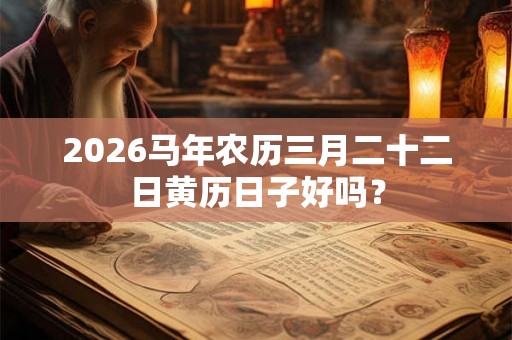 2026马年农历三月二十二日黄历日子好吗？
