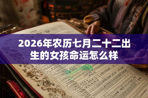2026年农历七月二十二出生的女孩命运怎么样