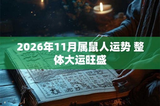 2026年11月属鼠人运势 整体大运旺盛