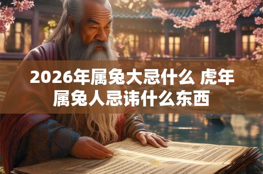 2026年属兔大忌什么 虎年属兔人忌讳什么东西