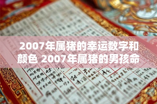 2007年属猪的幸运数字和颜色 2007年属猪的男孩命运
