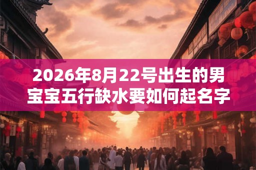 2026年8月22号出生的男宝宝五行缺水要如何起名字