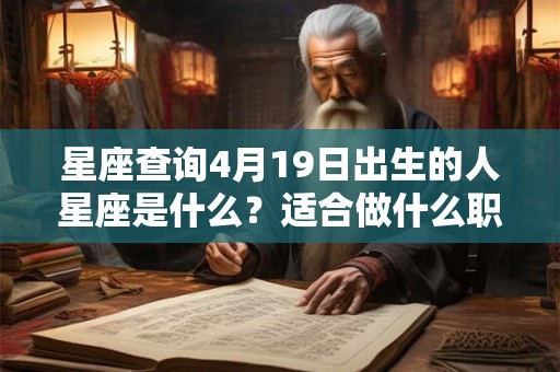 星座查询4月19日出生的人星座是什么？适合做什么职业？