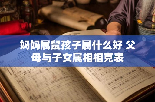 妈妈属鼠孩子属什么好 父母与子女属相相克表
