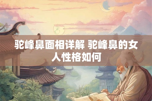 驼峰鼻面相详解 驼峰鼻的女人性格如何