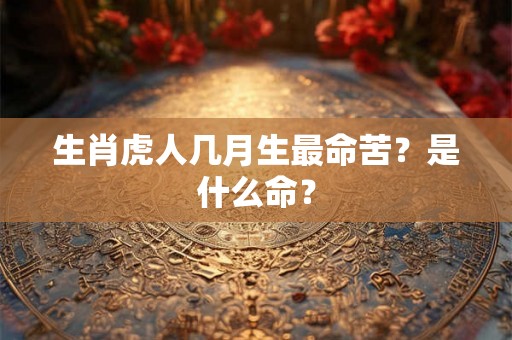 生肖虎人几月生最命苦？是什么命？