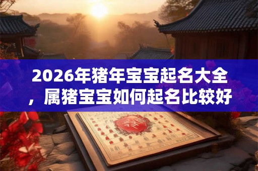 2026年猪年宝宝起名大全，属猪宝宝如何起名比较好？