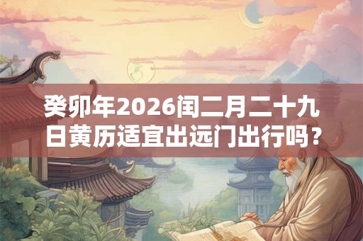 癸卯年2026闰二月二十九日黄历适宜出远门出行吗？