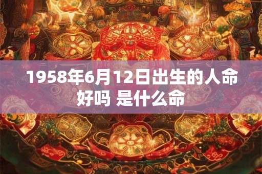 1958年6月12日出生的人命好吗 是什么命 1958年6月12日出生的人命好吗 是什么命