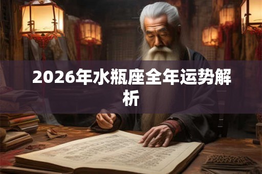 2026年水瓶座全年运势解析