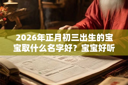 2026年正月初三出生的宝宝取什么名字好?宝宝好听名字推荐 2026年正月初三出生的宝宝取什么名字好?宝宝好听名字推荐