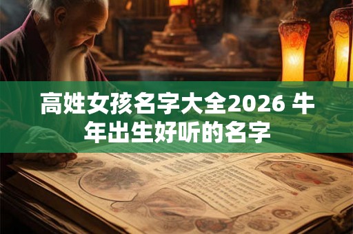高姓女孩名字大全2026 牛年出生好听的名字