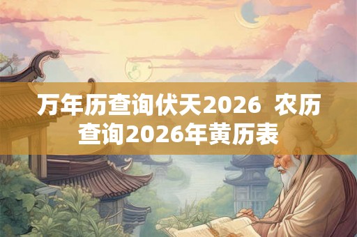 万年历查询伏天2026  农历查询2026年黄历表
