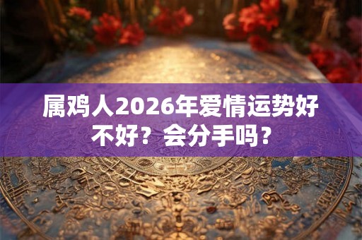 属鸡人2026年爱情运势好不好?会分手吗? 属鸡人2026年爱情运势好不好?会分手吗?