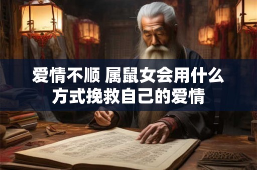 爱情不顺 属鼠女会用什么方式挽救自己的爱情