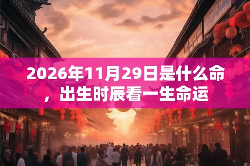 2026年11月29日是什么命，出生时辰看一生命运