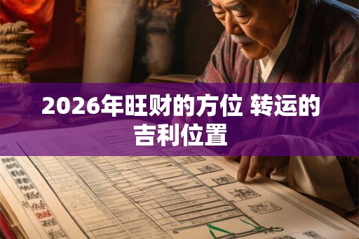 2026年旺财的方位 转运的吉利位置 2026年旺财的方位 转运的吉利位置