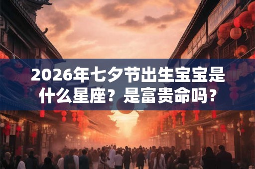2026年七夕节出生宝宝是什么星座？是富贵命吗？