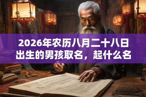2026年农历八月二十八日出生的男孩取名，起什么名字？