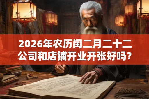 2026年农历闰二月二十二公司和店铺开业开张好吗？