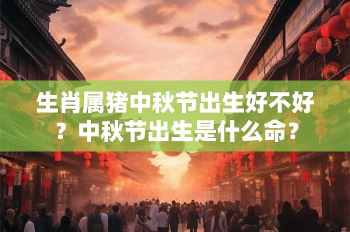 生肖属猪中秋节出生好不好？中秋节出生是什么命？