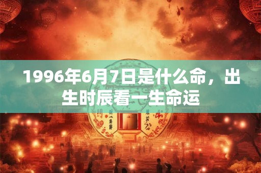 1996年6月7日是什么命,出生时辰看一生命运 1996年6月7日是什么命,出生时辰看一生命运