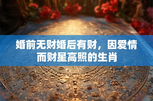 婚前无财婚后有财，因爱情而财星高照的生肖