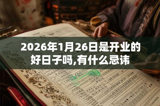 2026年1月26日是开业的好日子吗,有什么忌讳