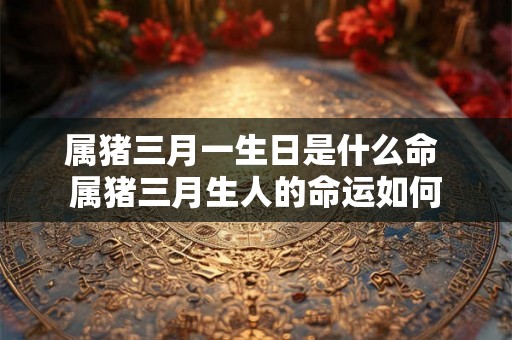 属猪三月一生日是什么命 属猪三月生人的命运如何