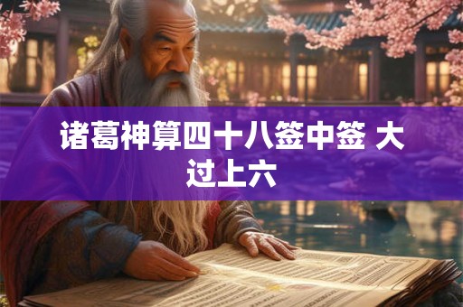 诸葛神算四十八签中签 大过上六