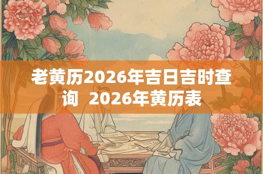 老黄历2026年吉日吉时查询  2026年黄历表