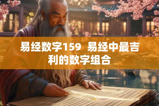 易经数字159  易经中最吉利的数字组合