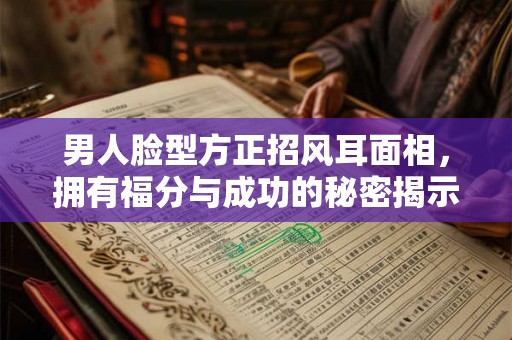 男人脸型方正招风耳面相,拥有福分与成功的秘密揭示 男人脸型方正招风耳面相,拥有福分与成功的秘密揭示