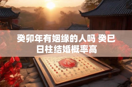 癸卯年有姻缘的人吗 癸巳日柱结婚概率高