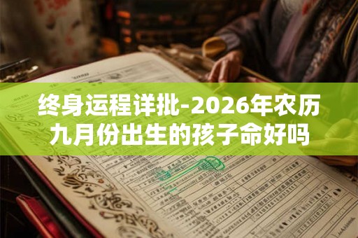 终身运程详批-2026年农历九月份出生的孩子命好吗 终身运程详批-2026年农历九月份出生的孩子命好吗