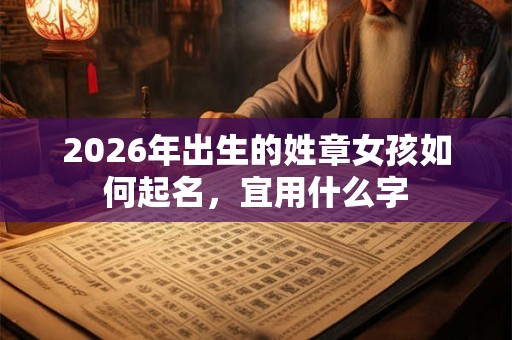 2026年出生的姓章女孩如何起名，宜用什么字