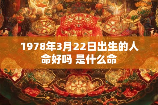 1978年3月22日出生的人命好吗 是什么命