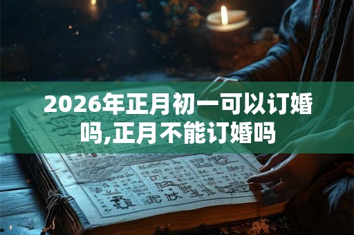 2026年正月初一可以订婚吗,正月不能订婚吗